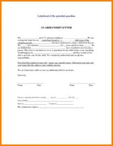 005 Income Declaration Letter Template New Legal Guardianship