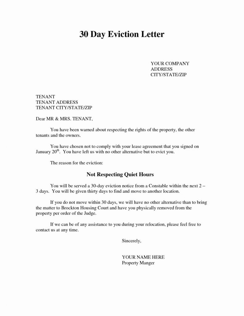 010 Template Ideas Days Eviction Notice Word Document New Tenant
