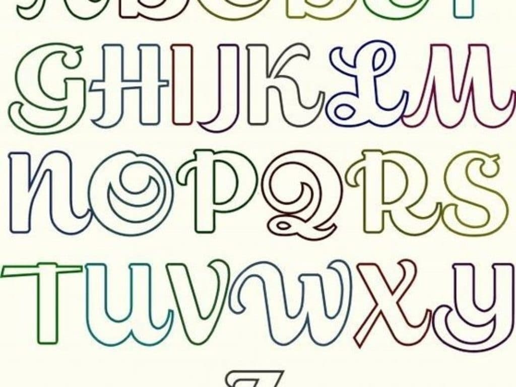 029 Printable Bubble Letter Word Alphabet Letters To Color Z Images