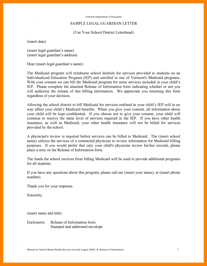 11 guardianship letter sample management on call