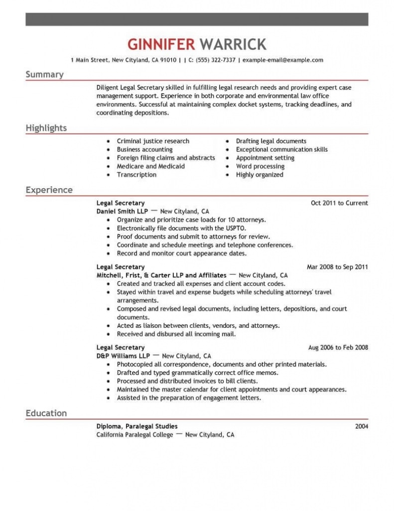 13 Amazing Law Resume Examples | Livecareer