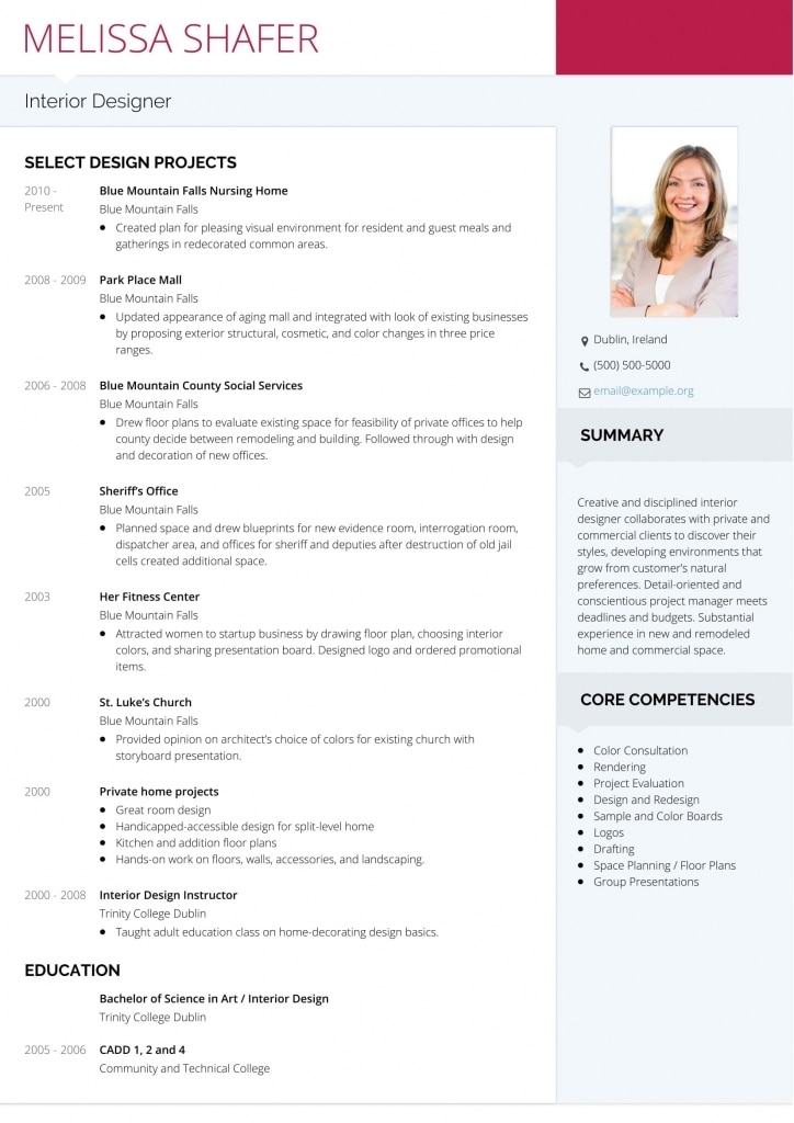 20 Eye-catching Designer Resume Templates To Get A Job - Wisestep