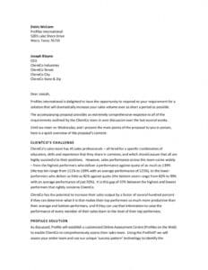 2019 Business Proposal Letter - Fillable, Printable Pdf &amp; Forms