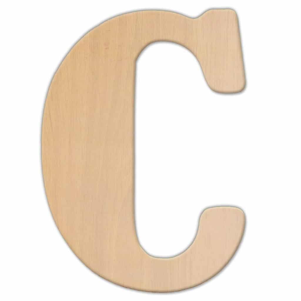 23 In. Oversized Unfinished Wood Letter (c)