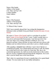 36 Free Immigration Letters (character Reference Letters For