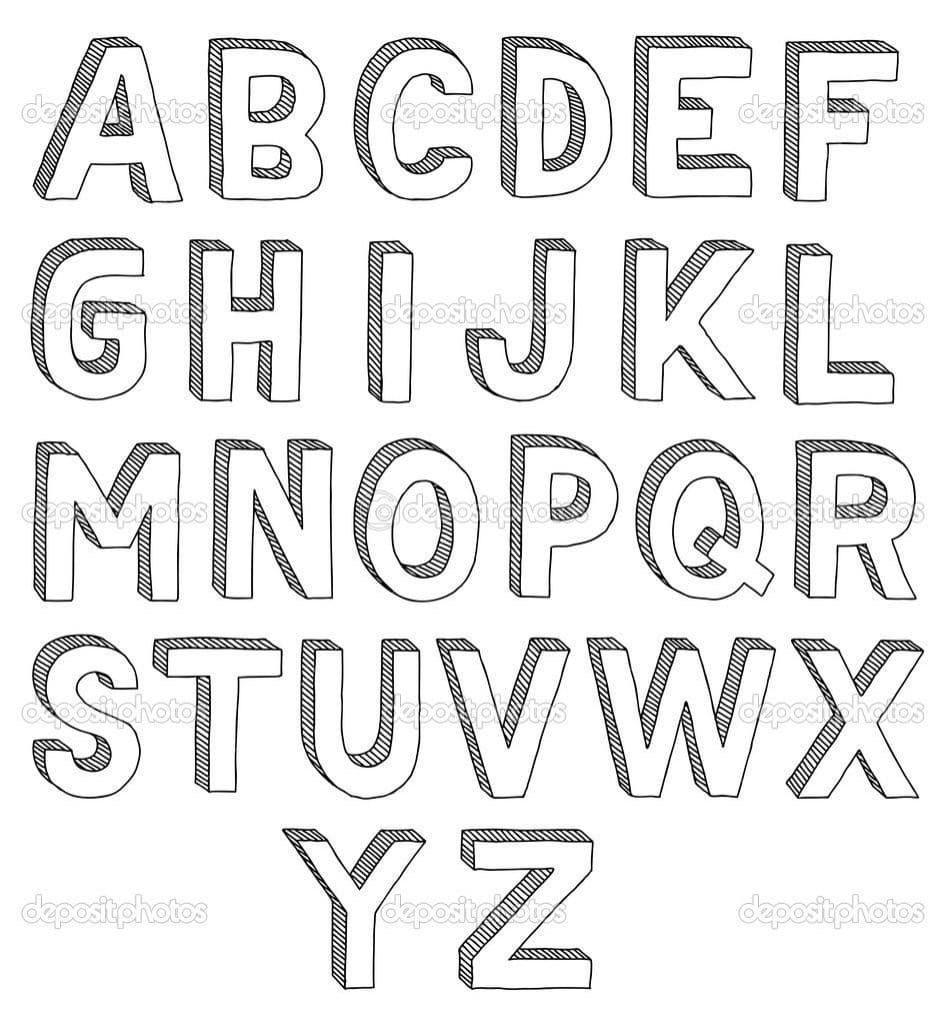 3d Bubble Letters Alphabet Lowercase How To Draw A Z Font Step