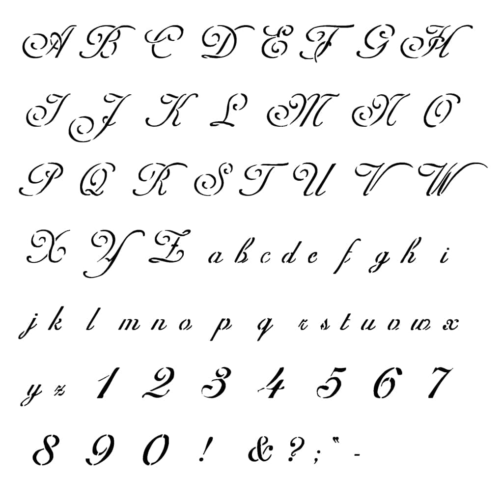 6 Stencil Embroidery Font Images - Free Printable Monogram Letter