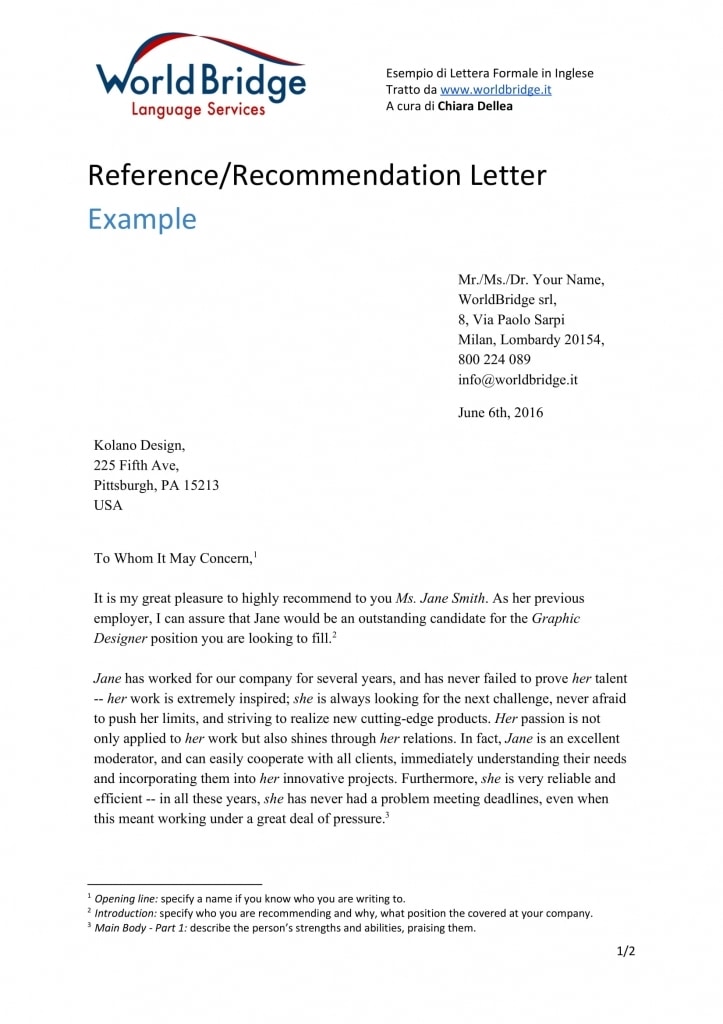 9+ Reference Letter From A Previous Employer Examples - Pdf | Examples