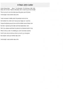 A Dear John Letter Lyrics - Bobby Bare