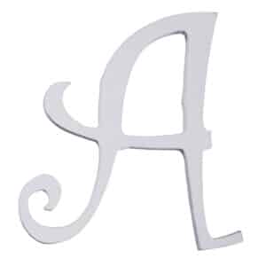 Artminds Curlicue Letters Wood 8 Inch Art Minds Black Wall