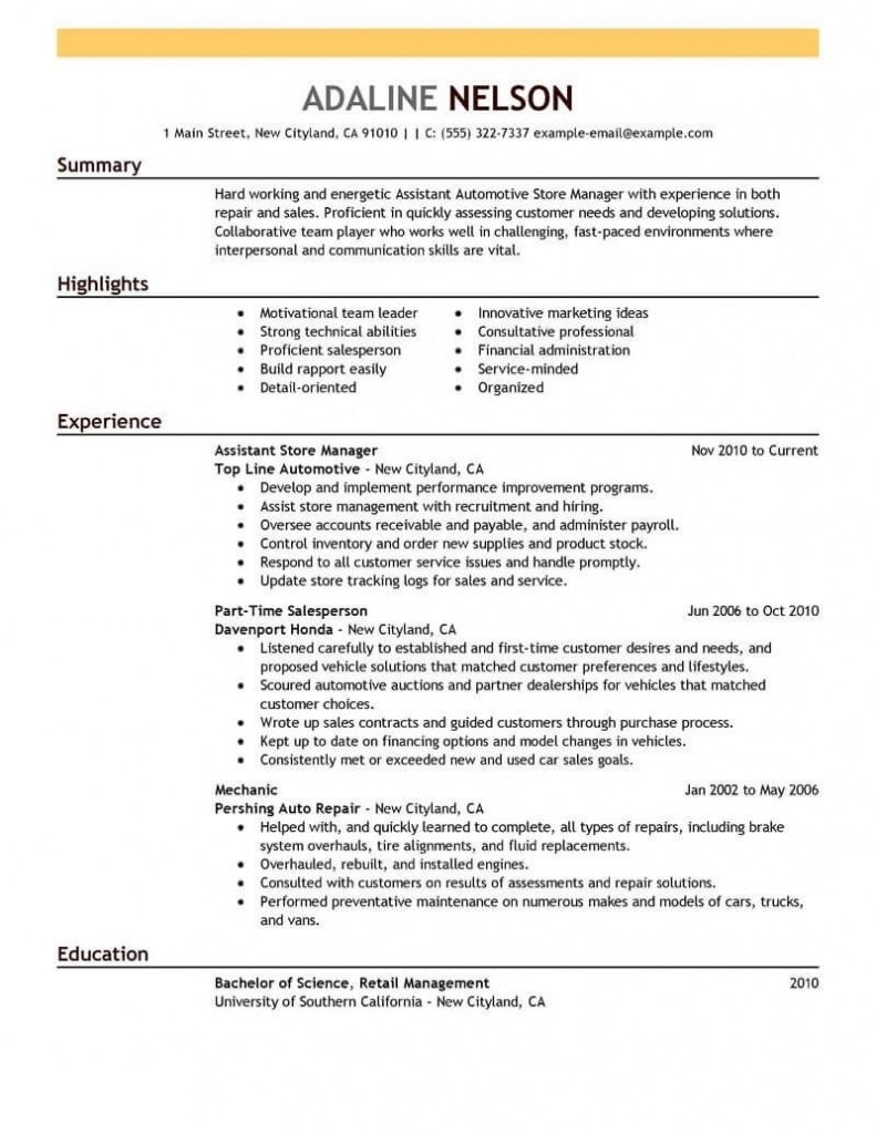 Assistant Store Manager Resume Sample Manager Resumes For Sample