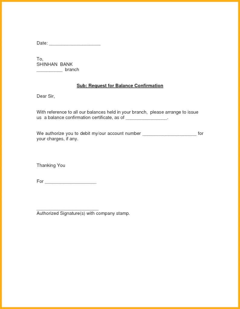 Bank Confirmation Letter Sample 11 - Contesting Wiki
