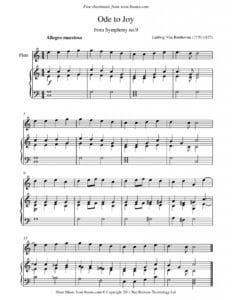 Beethoven - Ode To Joy (9th Symphony) Sheet Music For Piano - 8notes