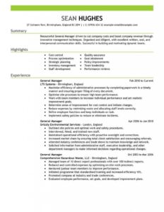 Best General Manager Resume Example | Livecareer