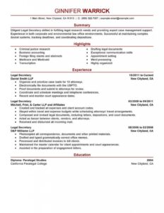 Best Legal Secretary Resume Example | Livecareer