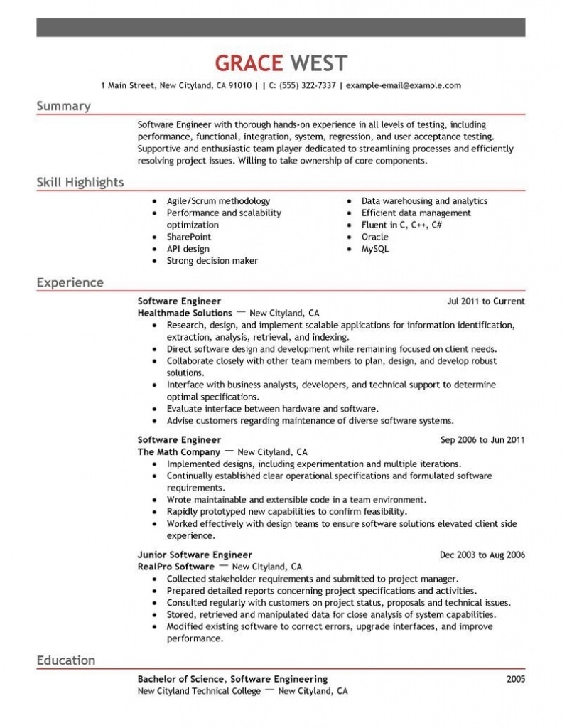Best Software Engineer Resume Example | Livecareer | Jobs And Career