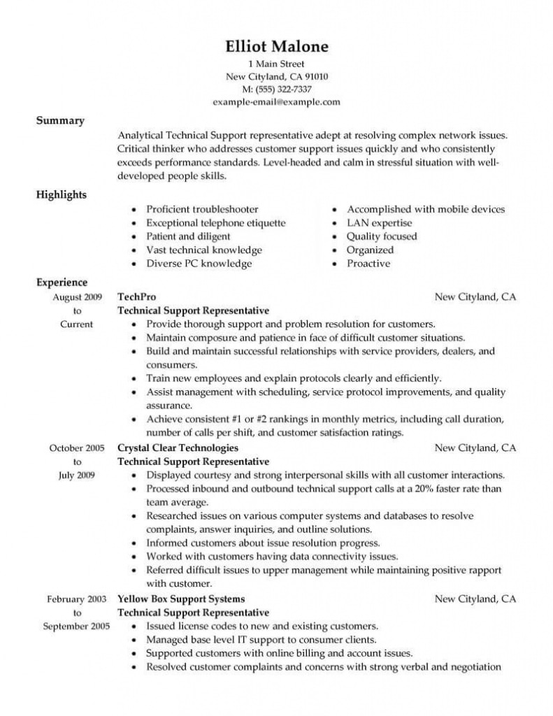Best Technical Support Resume Example | Livecareer