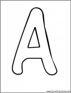 Bubble Letters A Coloring Page | Kids Learning Fun | Bubble Letters