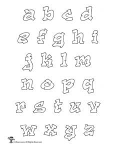Bubble Letters Graffiti Letter Format A-z Style Alphabet Design
