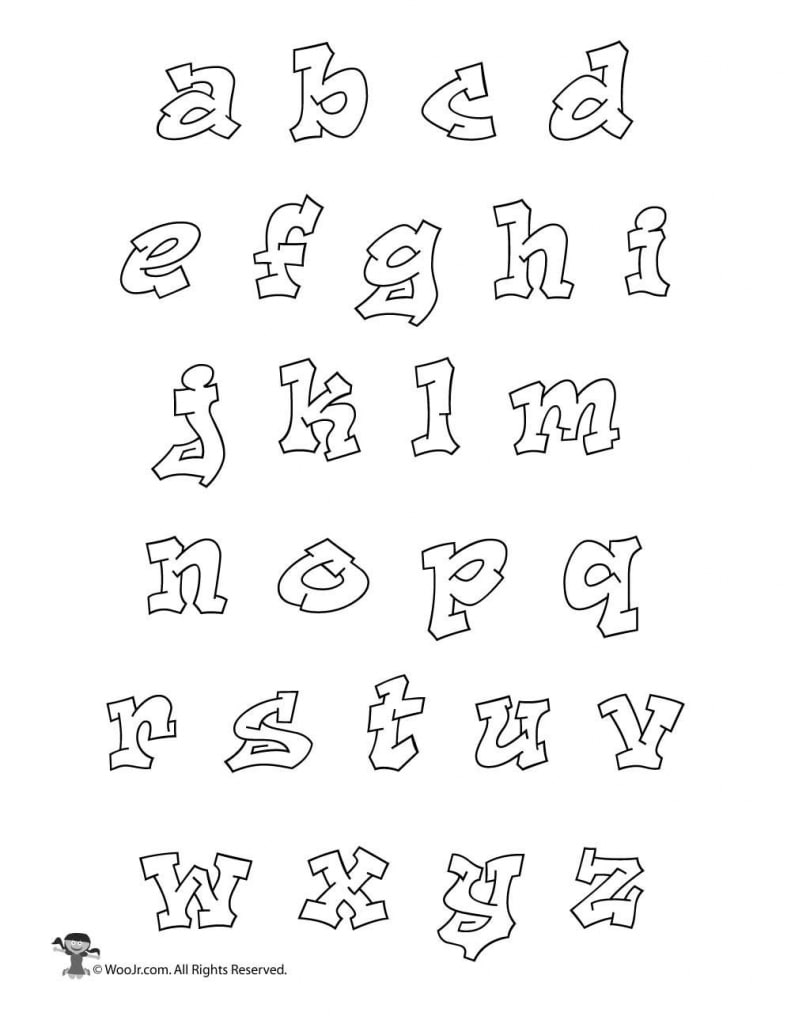 Bubble Letters Graffiti Letter Format A-z Style Alphabet Design