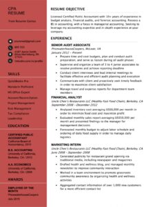 Certified Public Accountant (cpa) Resume Example &amp; Tips | Resume Genius