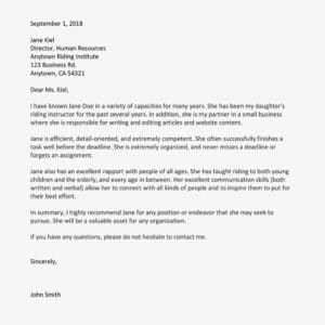 Character Reference Letter Example And Writing Tips
