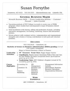 College Resume Sample | Monster