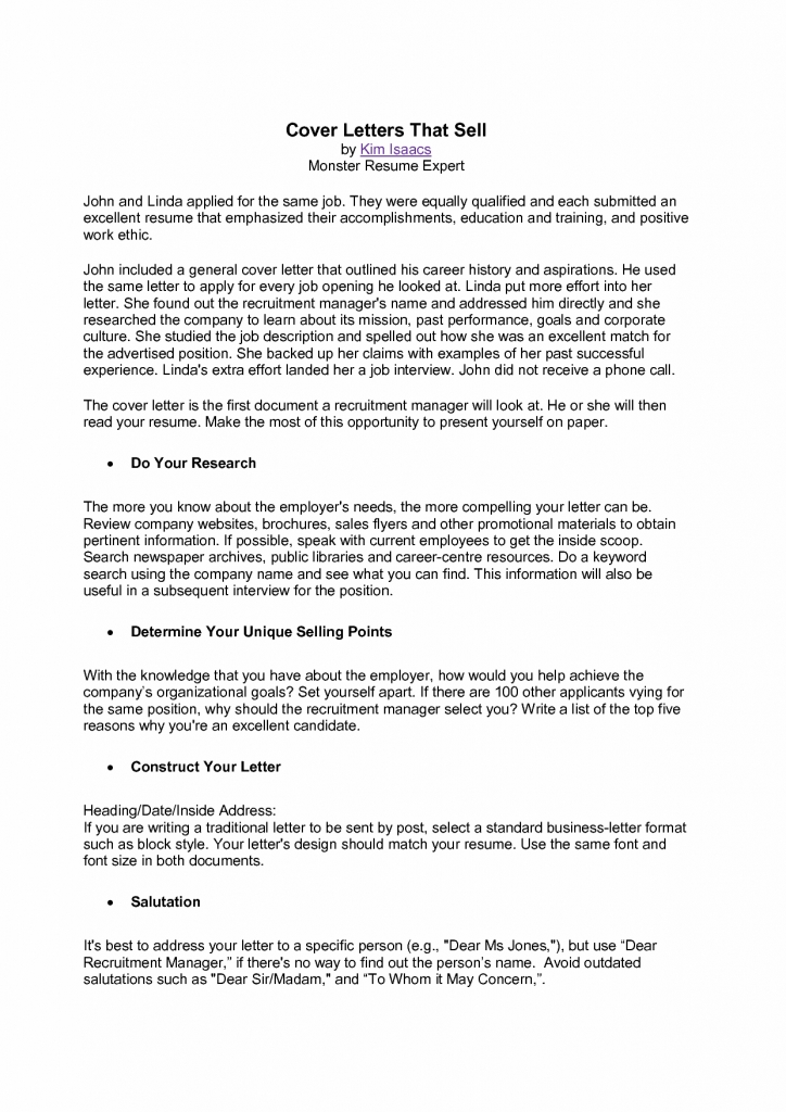 Cover Letter Template Monster 15 Things Your Boss Needs To