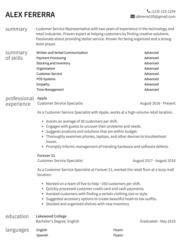 Customer Service Resume Samples &amp; How-to Guide | Resume