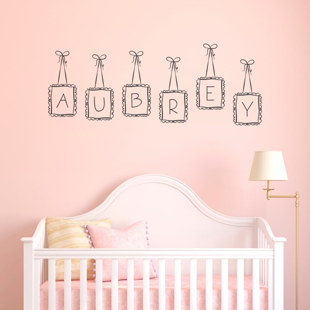 Doodle Letter Name Frames Wall Decal