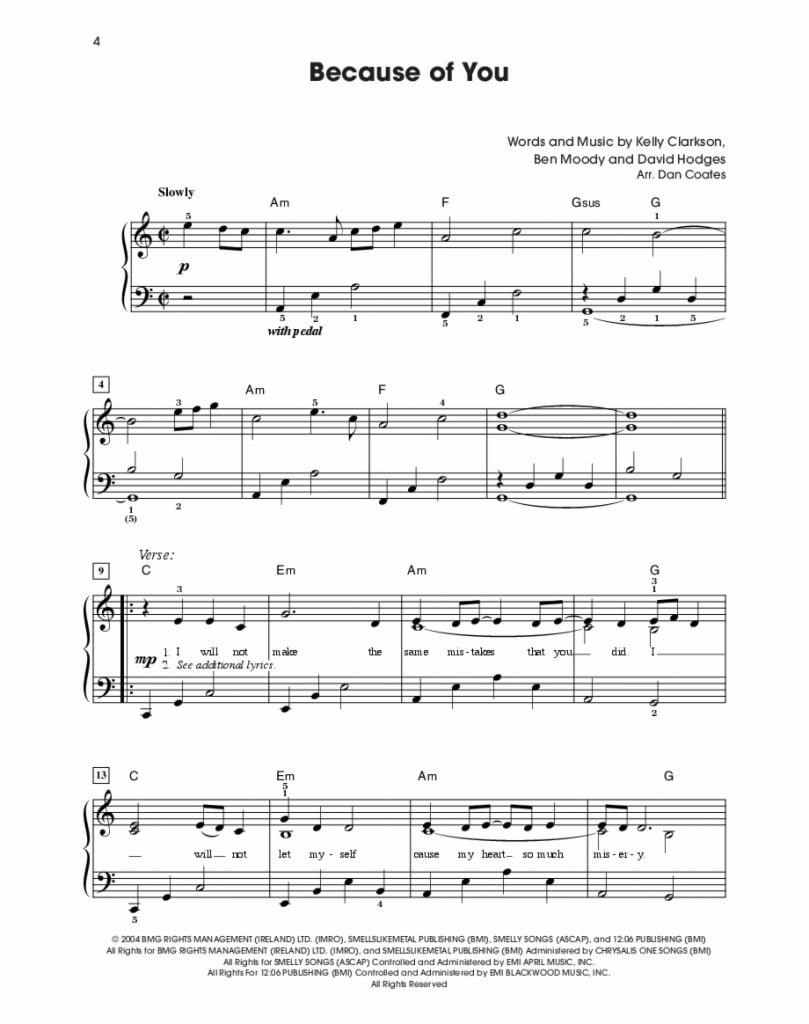 Easy Piano Sheet Music With Letters The Giant Book - Trust His Heart