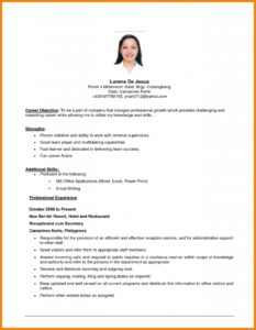 Example Of Resume Objective Resume Templates Resume Examples