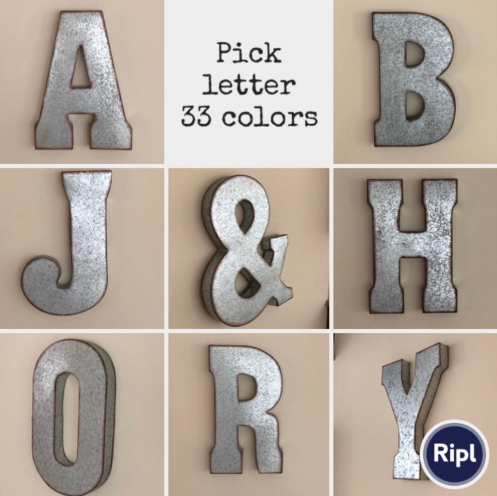 Extra Large Metal Letters/wall Decor/galvanized Metal Letters/love/wall  Letters/wedding Decor/20 Inch Metal Letters/wall Decor/20"