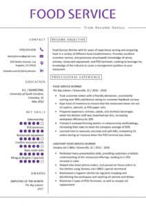 Food Service Resume Example &amp; Writing Tips | Resume Genius