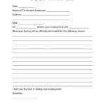 Free Employee Termination Letter Template - Pdf | Word | Eforms