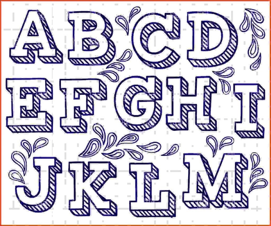 Graffiti Bubble Letters Alphabet A Z Design Fancy Font To Draw