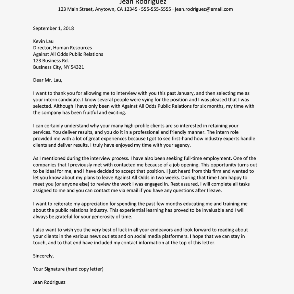 Here's How To Write An Internship Resignation Letter