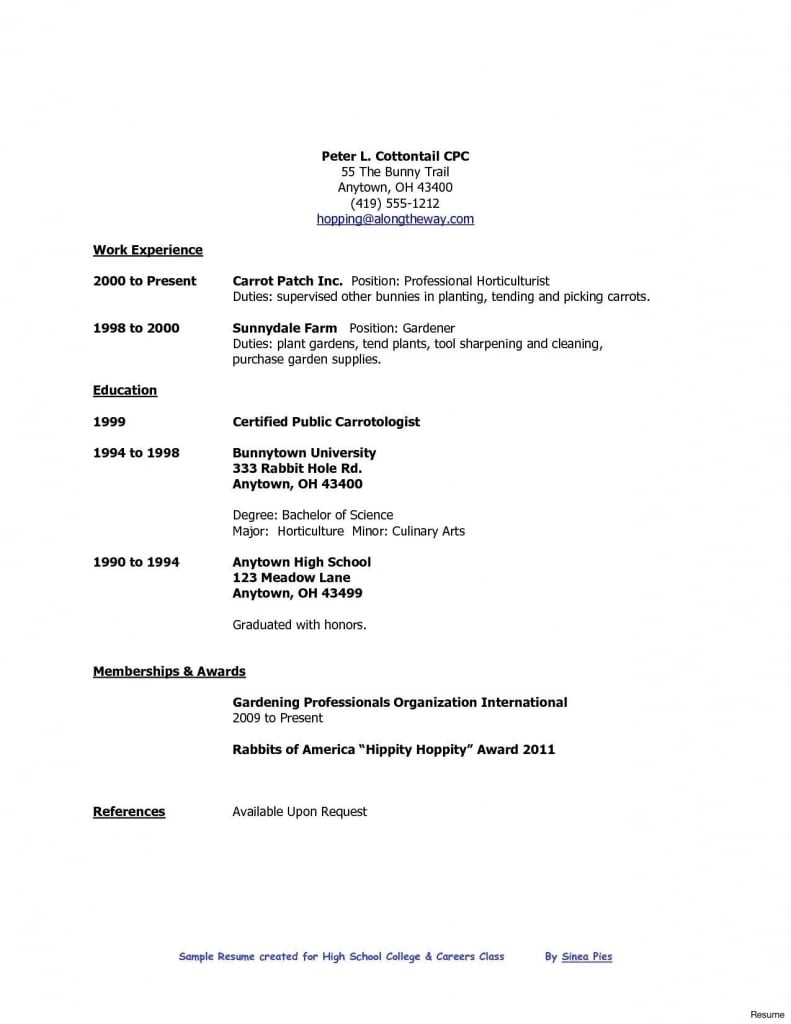 High School Graduate | Pit | High School Resume, College Resume