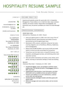 Hospitality Resume Sample &amp; Writing Guide | Resume Genius