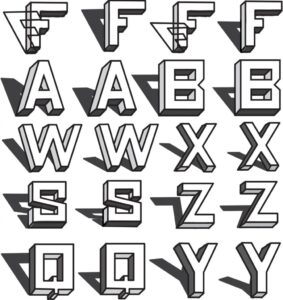 How To Draw 3d Block Letters - Drawing 3 Dimensional Bubble Letters