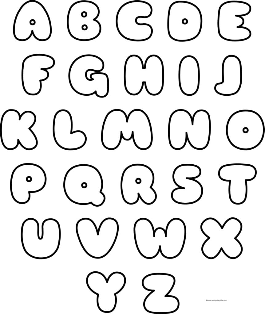 How To Draw Bubble Letters A Z Lowercase Alphabet And Uppercase