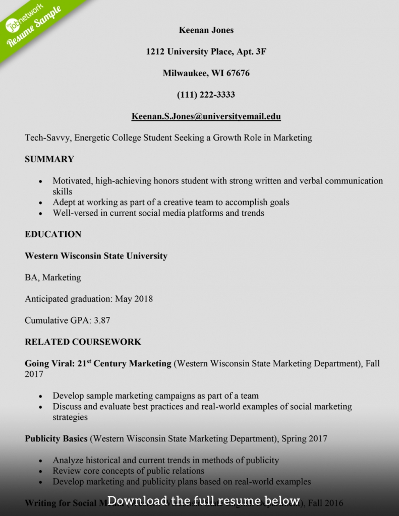 How To Write A College Student Resume (with Examples)