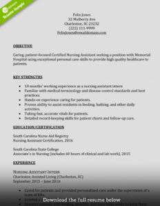 How To Write A Perfect Cna Resume (examples Included)