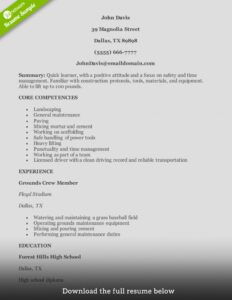 How To Write A Perfect Construction Resume (examples Included)