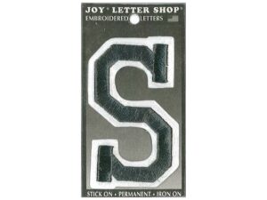 Joy Lettershop Iron-on Embroidered Letter "s" 3 In. Black 1