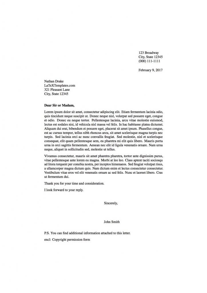 latex templates formal letters
