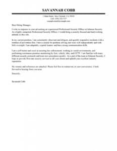 Leading Professional Professional Security Officer Cover Letter