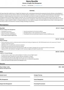 Logistics Manager - Resume Samples &amp; Templates | Visualcv