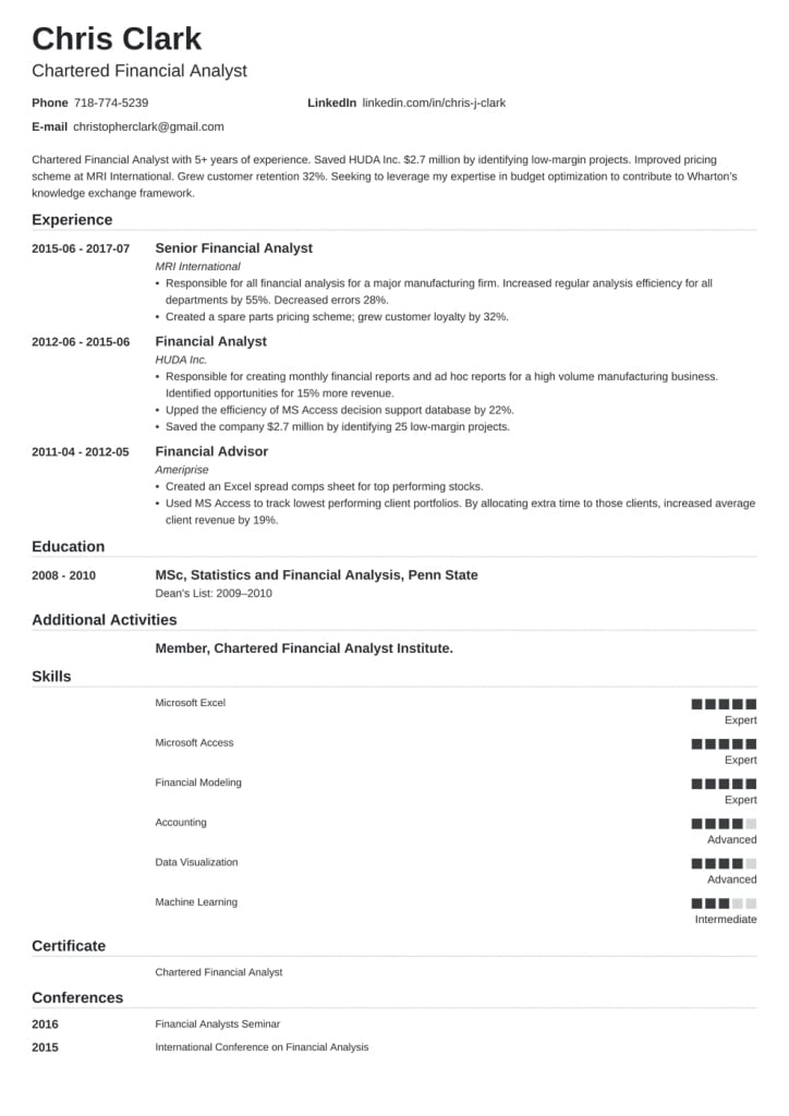 Mba Application Resume Template &amp; Writing Guide (20+ Examples)