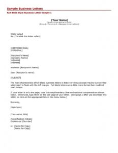 Personal Business Letter Format Example Writing A Majestic Letters